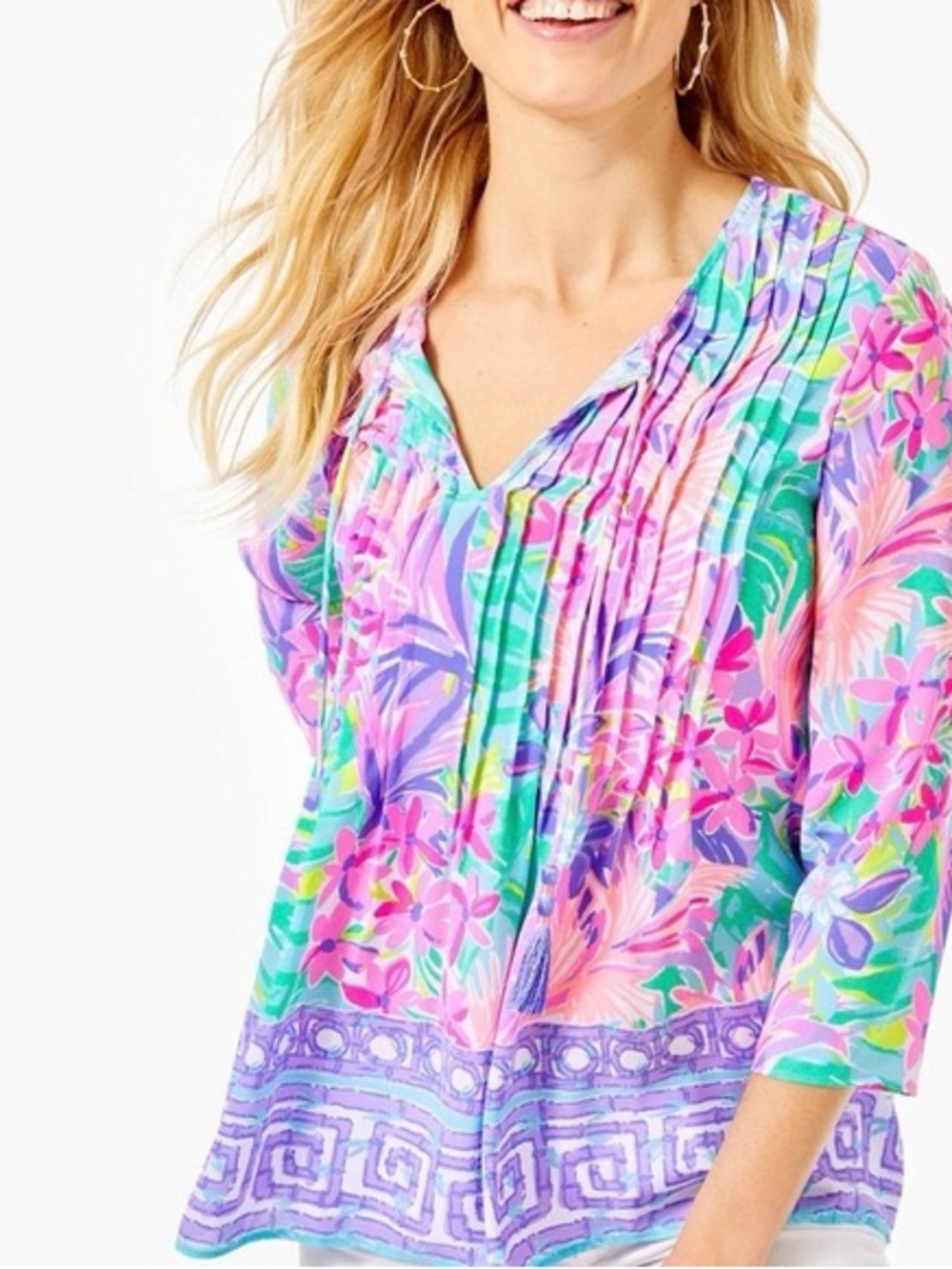 Lilly Pulitzer tunic, “it was all a dream” print.